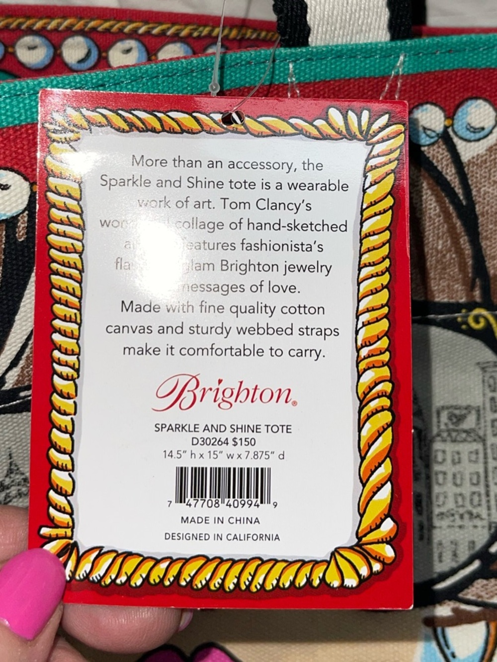 Brighton Sparkle and Shine Tote Bag NWT - Picture 4 of 7